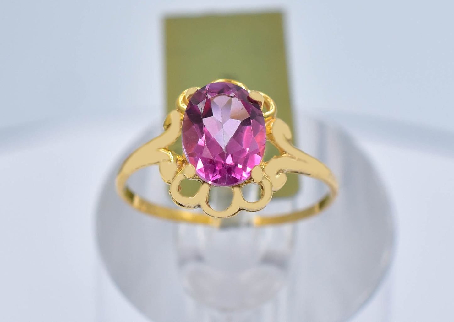 Genuine 1.48 Ct Oval Filigree 10k Solid Yellow Gold Ring image 4