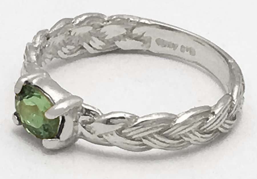 Genuine 0.44 Cts Alexandrite Rope Style 10k Ring image 2