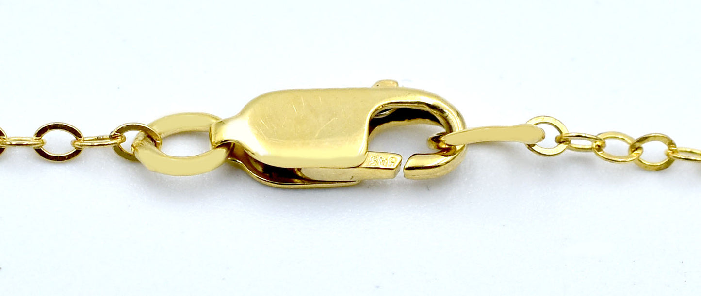 Genuine 0.46 Cts diamond pendant 14k Solid Yellow Gold image 3
