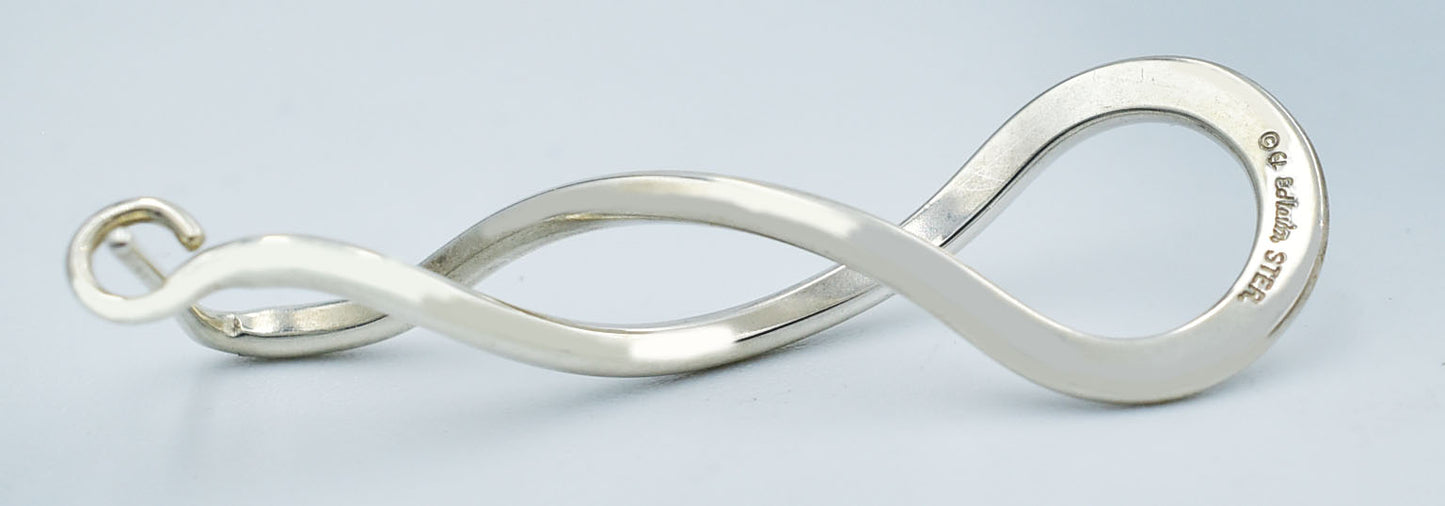 ED LEVIN ENDLESS BRAID EARRINGS .925 Sterling Silver image 5