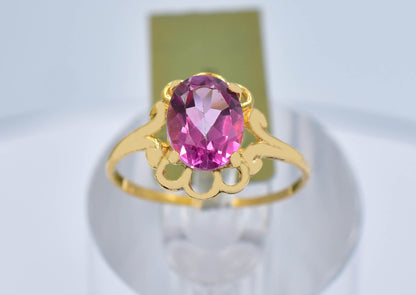 Genuine 1.48 Ct Oval Filigree 10k Solid Yellow Gold Ring image 4