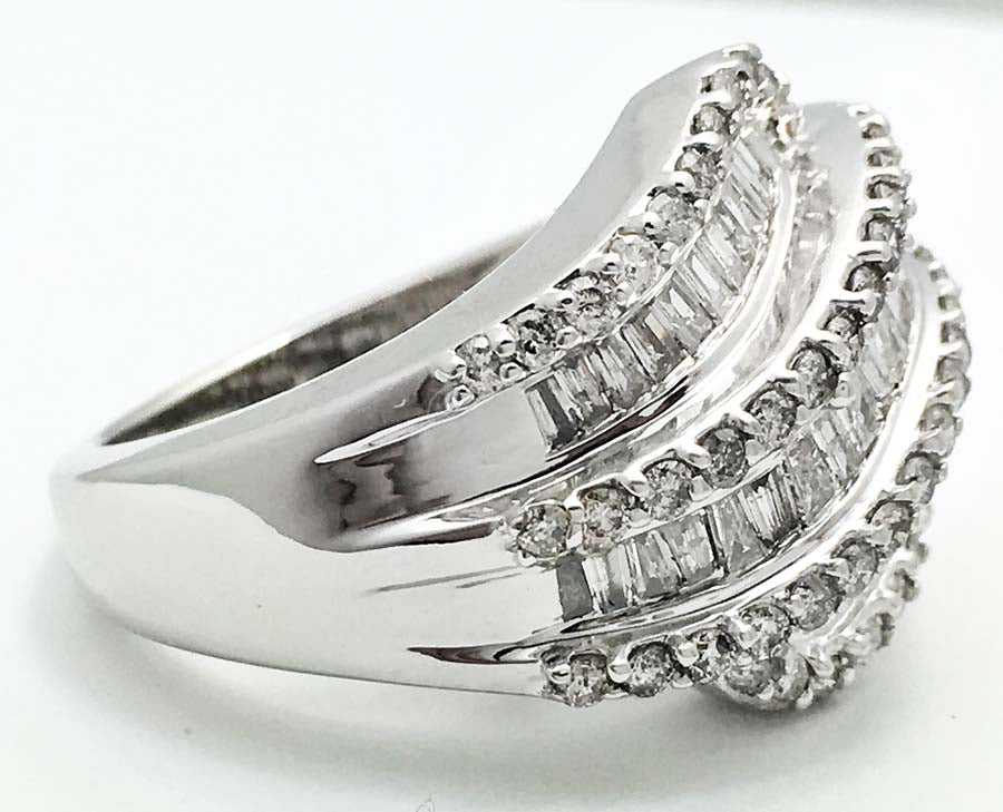 2.40 Carats Natural Diamonds Ring 14k white Gold image 1