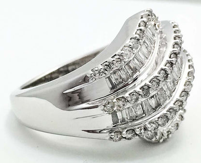 2.40 Carats Natural Diamonds Ring 14k white Gold image 1