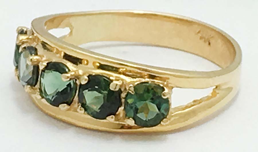 NATURAL 1.15 Carat ALEXANDRITE 14k Yellow Gold Ring image 2