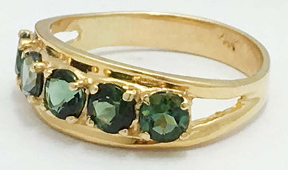 NATURAL 1.15 Carat ALEXANDRITE 14k Yellow Gold Ring image 2