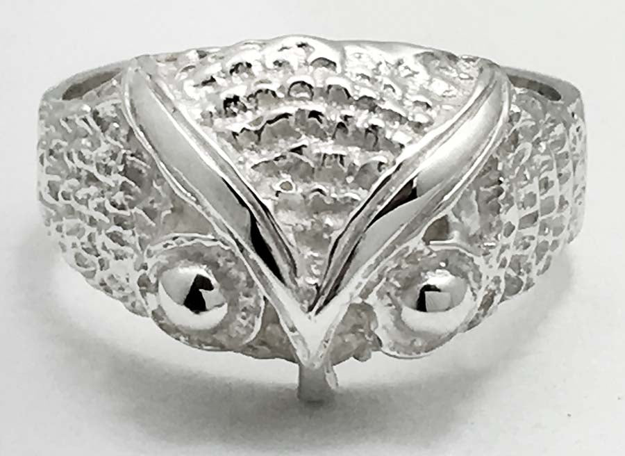 .925 Sterling Silver Owl Ring image 3