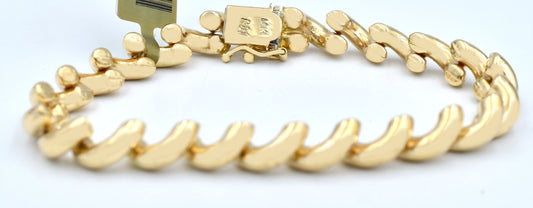 UNISEX 14k SOLID YELLOW GOLD LINKS BRACELET image 0