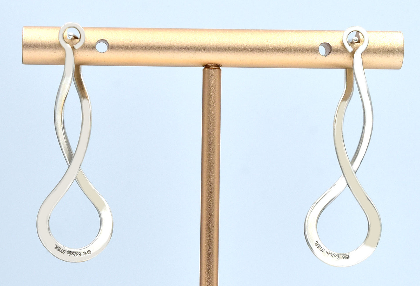 ED LEVIN ENDLESS BRAID EARRINGS .925 Sterling Silver image 1