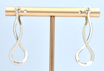 ED LEVIN ENDLESS BRAID EARRINGS .925 Sterling Silver image 1