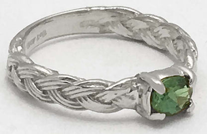 Genuine 0.44 Cts Alexandrite Rope Style 10k Ring image 0