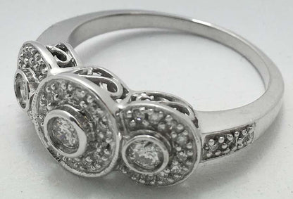 0.57 Cts Genuine Natural Diamonds 14K W Gold Ring image 0
