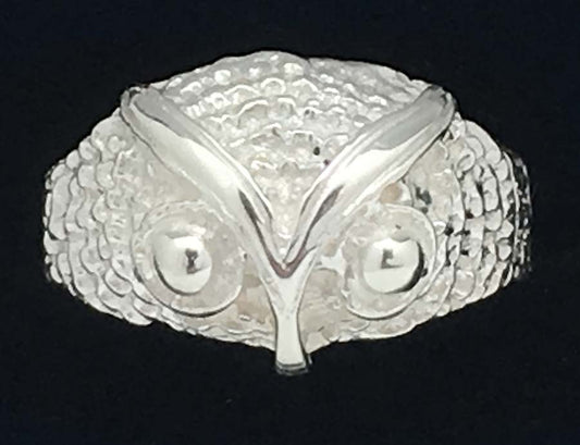 .925 Sterling Silver Owl Ring image 0