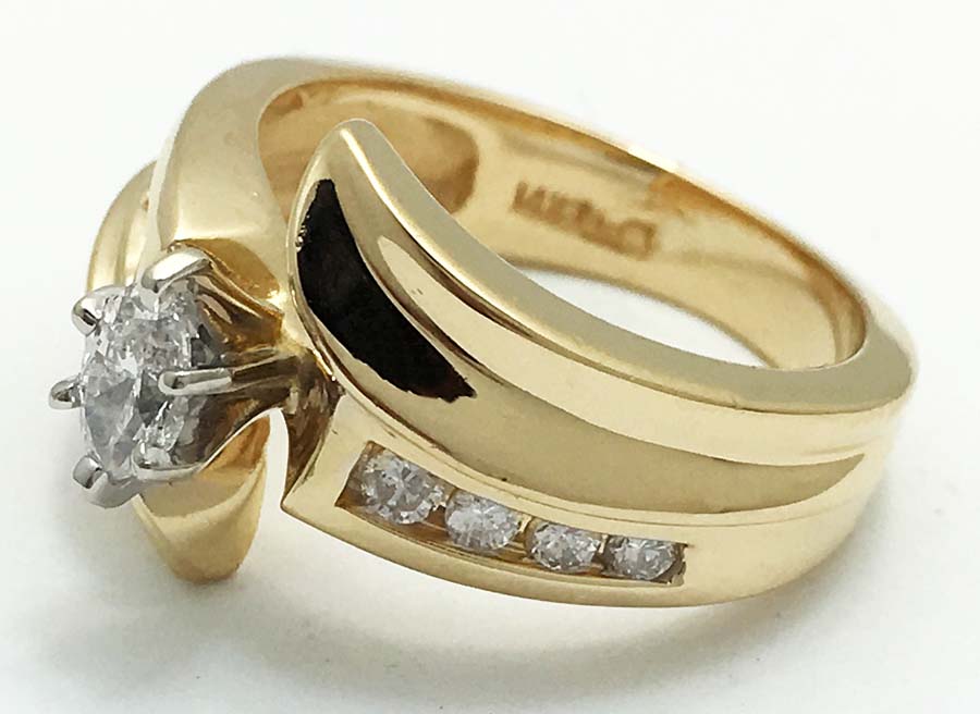 Natural 0.48 carats Diamonds Engagement 14k Ring image 2