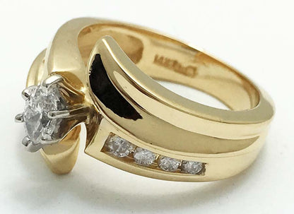 Natural 0.48 carats Diamonds Engagement 14k Ring image 2