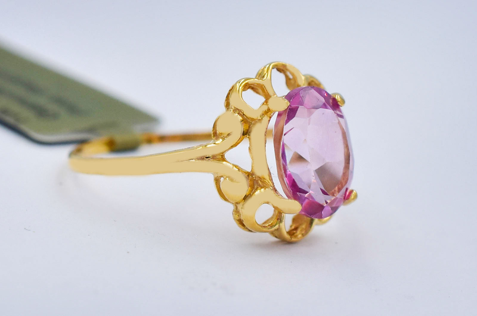 Genuine 1.48 Ct Oval Filigree 10k Solid Yellow Gold Ring image 2