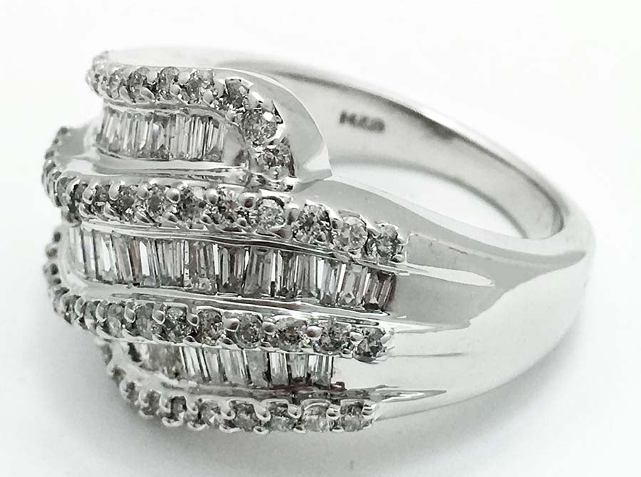 2.40 Carats Natural Diamonds Ring 14k white Gold image 2