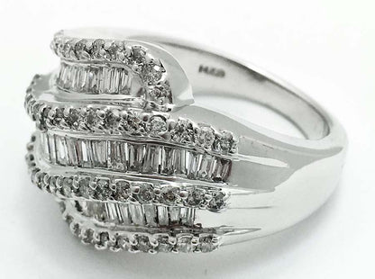 2.40 Carats Natural Diamonds Ring 14k white Gold image 2
