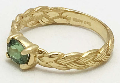 Genuine 0.45 Cts ALEXANDRITE Rope Style 10k Ring image 1