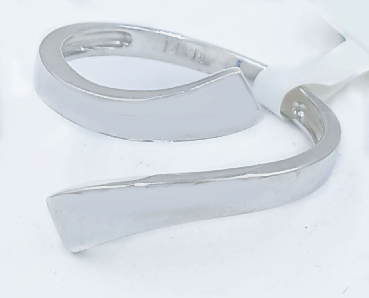 Toe Ring 14k Solid white gold image 3