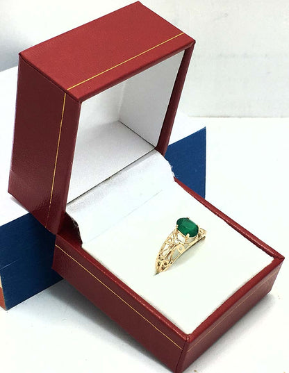 1.28 Carats GREEN ONYX & DIAMONDS 14k Gold Ring image 5