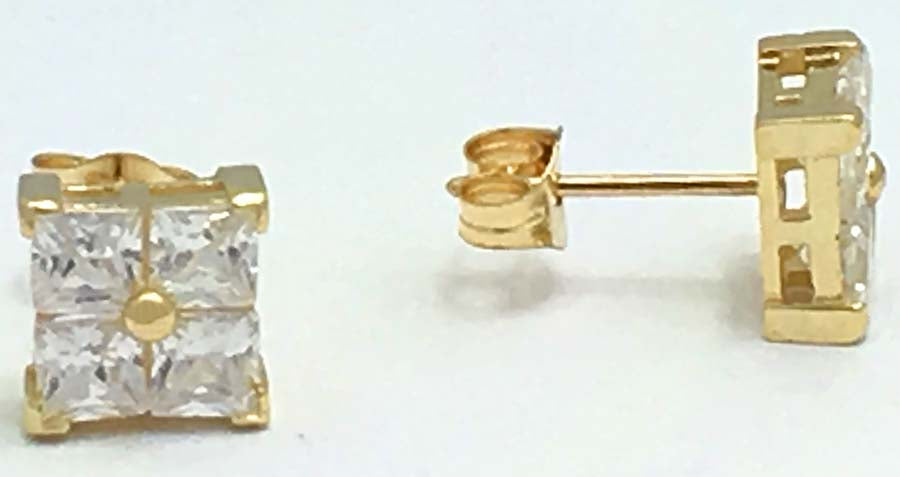 1.78 cts WHITE SAPPHIRE STUD 14k YG Earrings image 1
