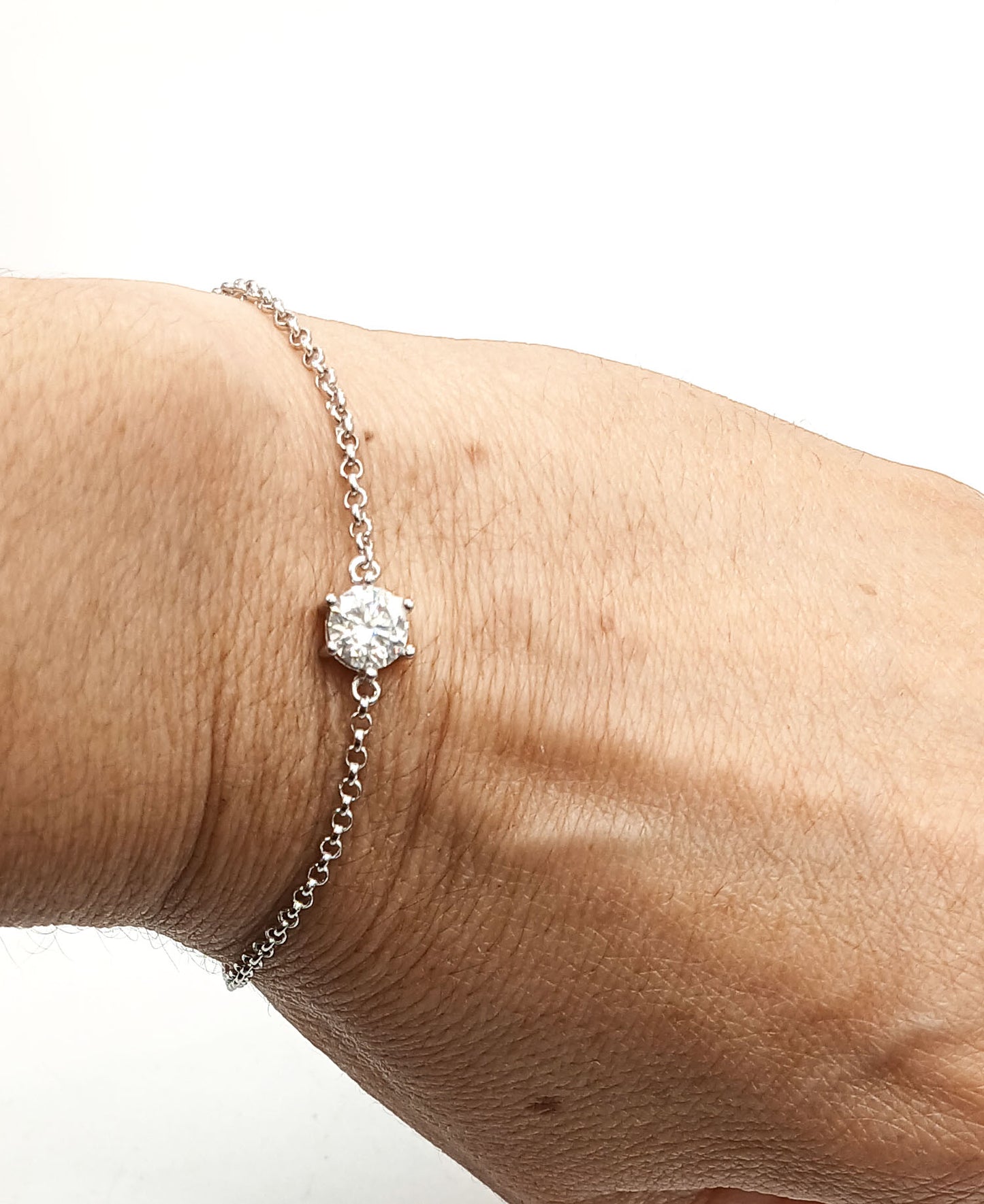 LAB GROWN MOISSANITE 1.0 Ct BRACELET .925 STERLING SILVER image 2