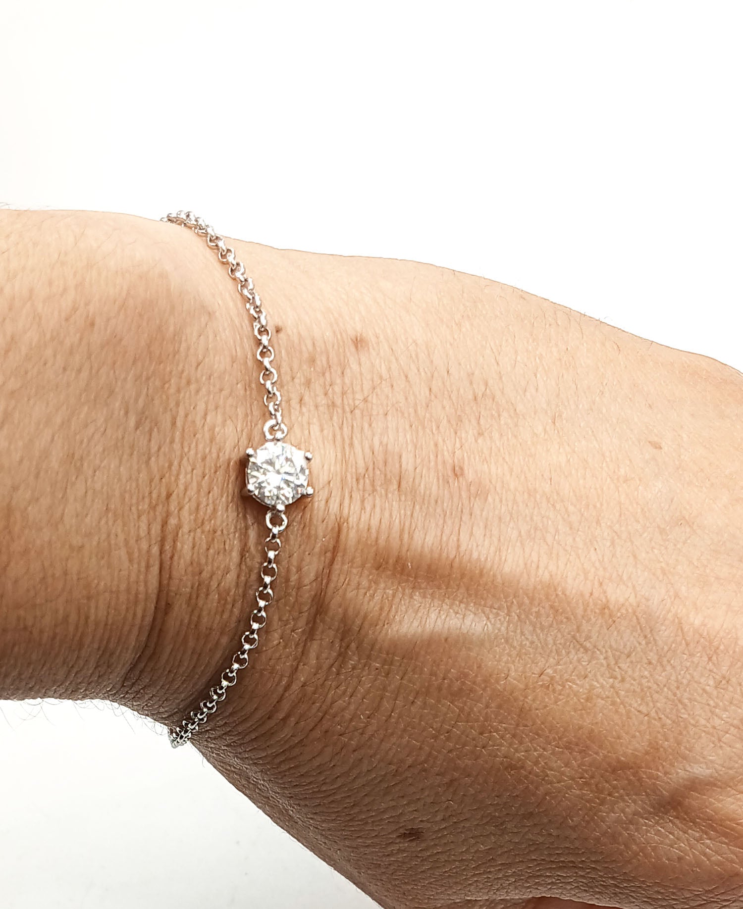 LAB GROWN MOISSANITE 1.0 Ct BRACELET .925 STERLING SILVER image 2