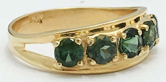 NATURAL 1.15 Carat ALEXANDRITE 14k Yellow Gold Ring image 1