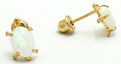 NATURAL OPALS TURTLE 14k Yellow Gold Earrings image 1