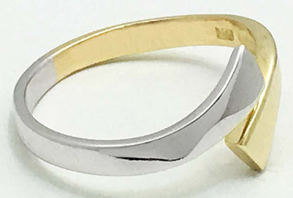 2 TONES 14k Solid Gold Adjustable TOE Ring image 1