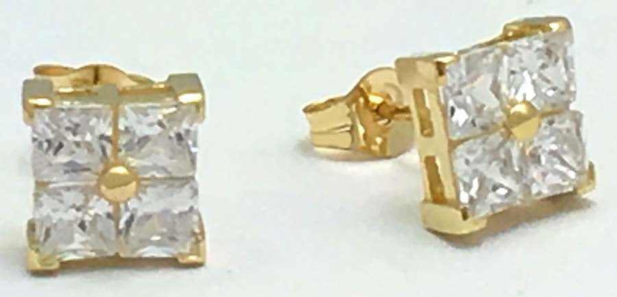 1.78 cts WHITE SAPPHIRE STUD 14k YG Earrings image 0