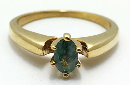 Natural 0.47 Carats Alexandrite Ring 10k Y Gold image 0