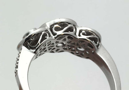 0.57 Cts Genuine Natural Diamonds 14K W Gold Ring image 3
