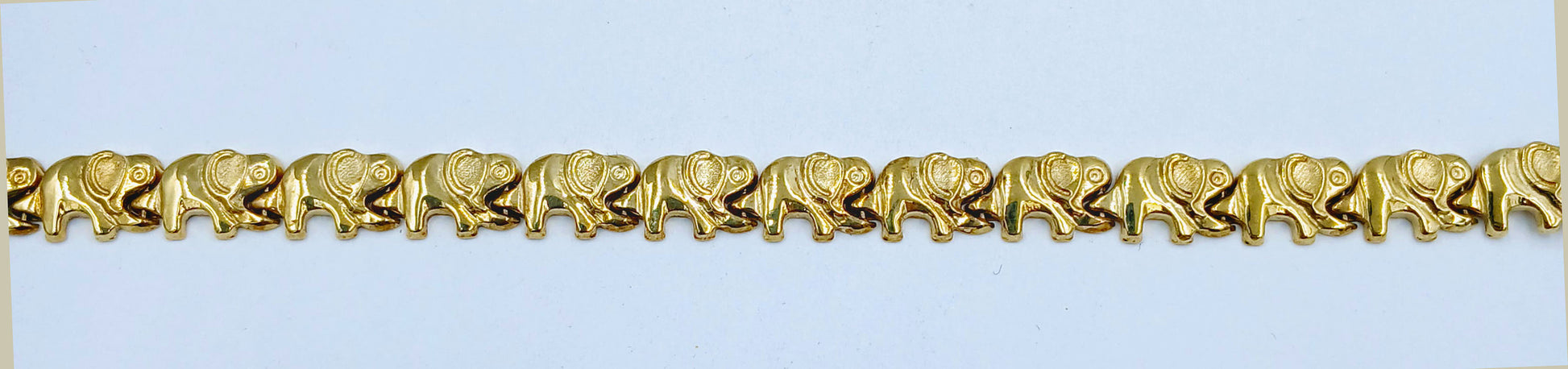 Elephants bracelet 10k Solid yellow gold image 2