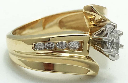 Natural 0.48 carats Diamonds Engagement 14k Ring image 1