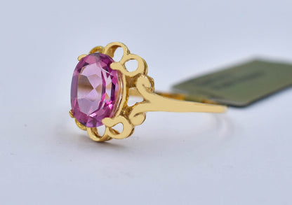 Genuine 1.48 Ct Oval Filigree 10k Solid Yellow Gold Ring image 3