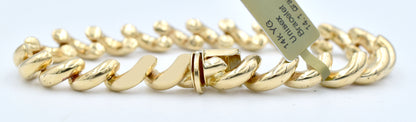 UNISEX 14k SOLID YELLOW GOLD LINKS BRACELET image 1